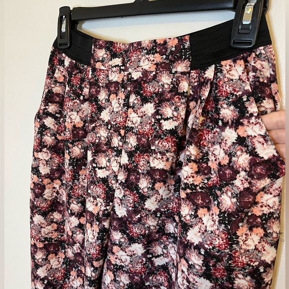 Xhilaration Pink Floral Print Pull On Pants Size Small - Picture 3 of 4